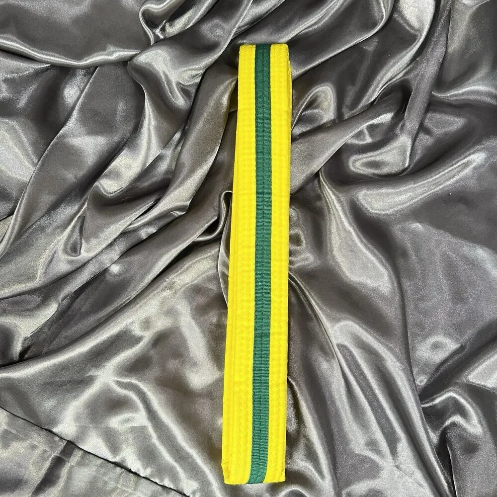Best Sang Moosa Tae Kwon Do Martial Arts Belt Size 4 Yellow Green‎ Stripe Belt